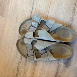 Birkenstock Taupe Suede Sandals